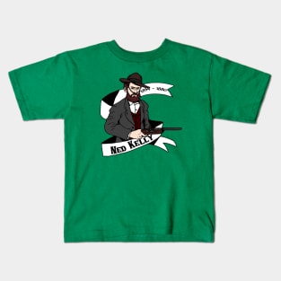 Ned Kelly (Banner) Kids T-Shirt